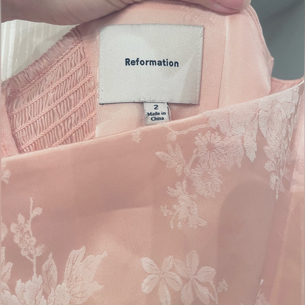 Reformation Frankie Dress - Powder Pink - Size 2 - Picture 10 of 13